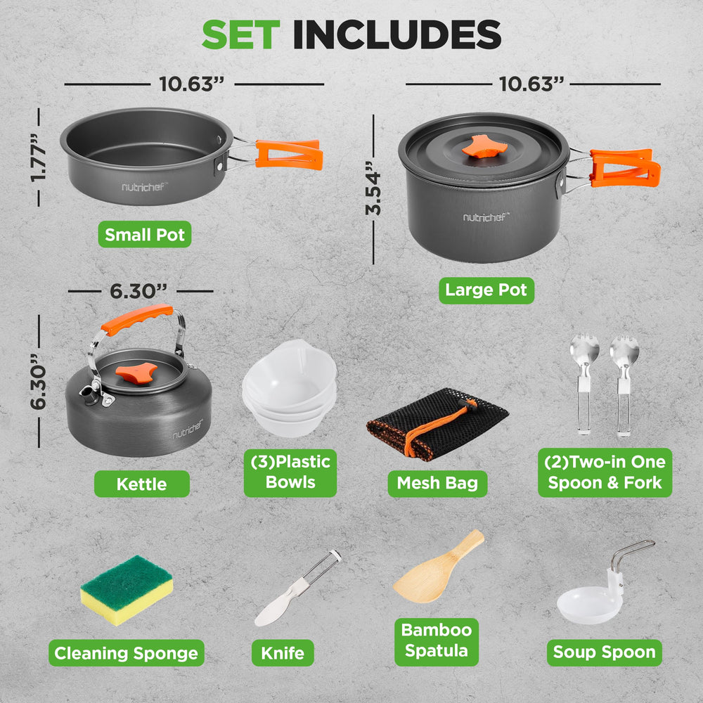NutriChef camping dining bowls for mess-free serving at outdoor sites