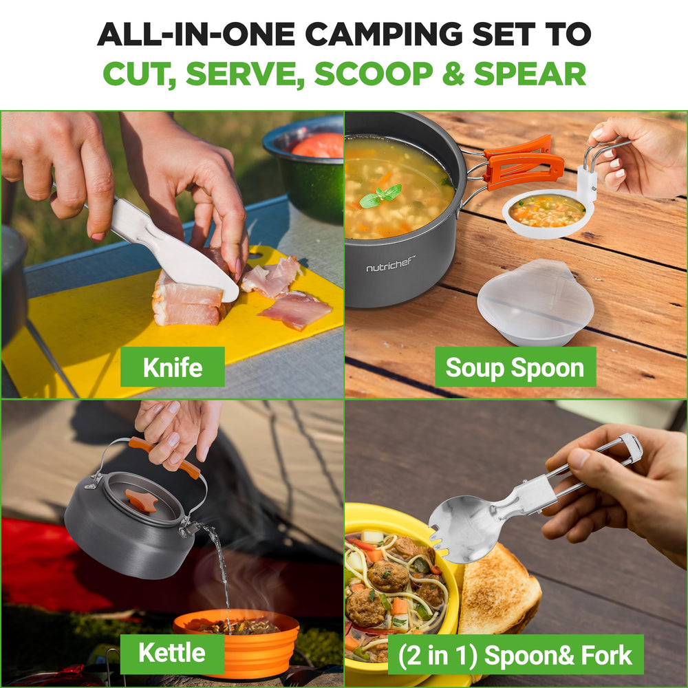 NutriChef camping mesh bag storage for organized portable gear