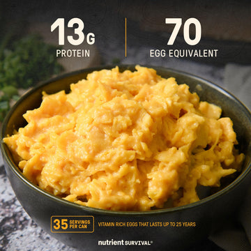 Nutrient Survival-freeze-dried-egg-powder shows quick hydration for versatile cooking.