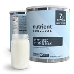 Nutrient Survival vitamin powdered milk can shows long shelf life and convenient nutrition.