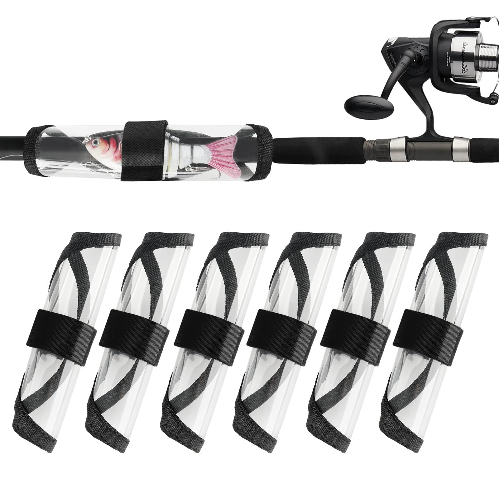 NVAAV 6-pack fishing lure covers displayed for 6-inch size