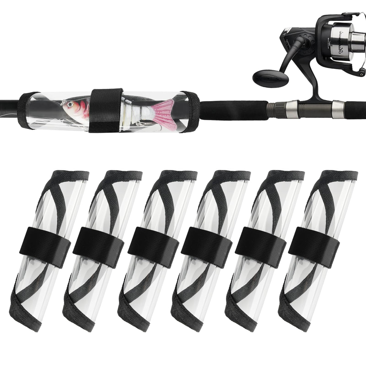 NVAAV 6-pack fishing lure covers displayed for 6-inch size