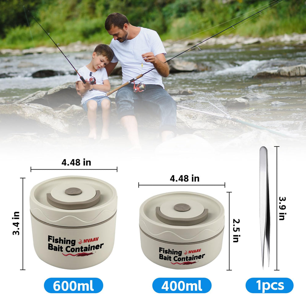 Side angle of the bait storage with foldable ergonomic handle