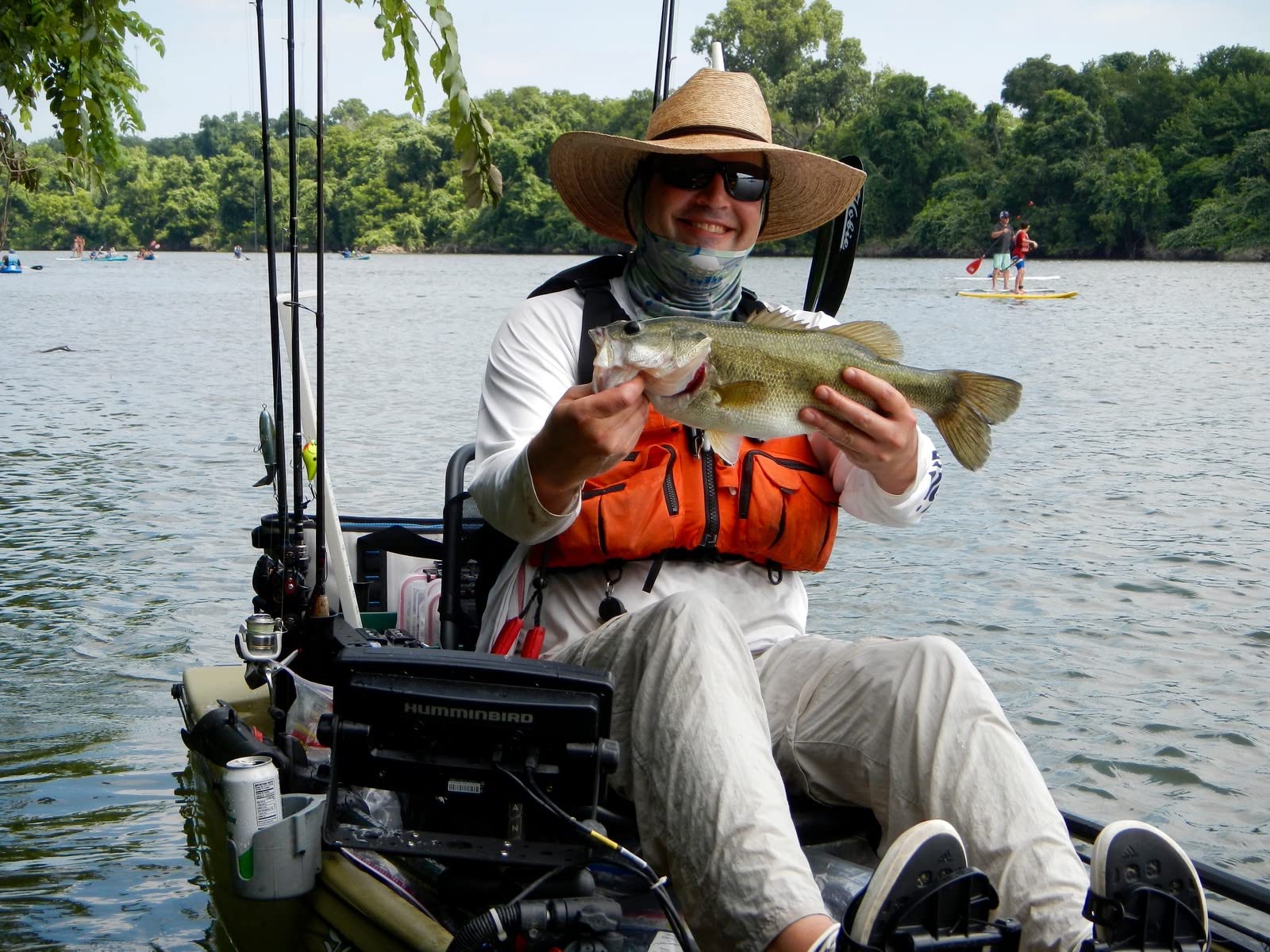 Tournament-ready bass and walleye transport bag in orange
