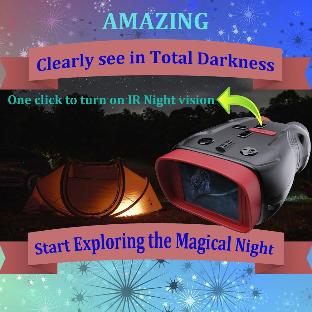 Nvgfelis 7-gears infrared night vision provides adjustable visibility for outdoor adventures
