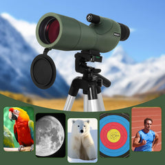 NWDEY 51-inch aluminum tripod stabilizes shots and digiscoping.