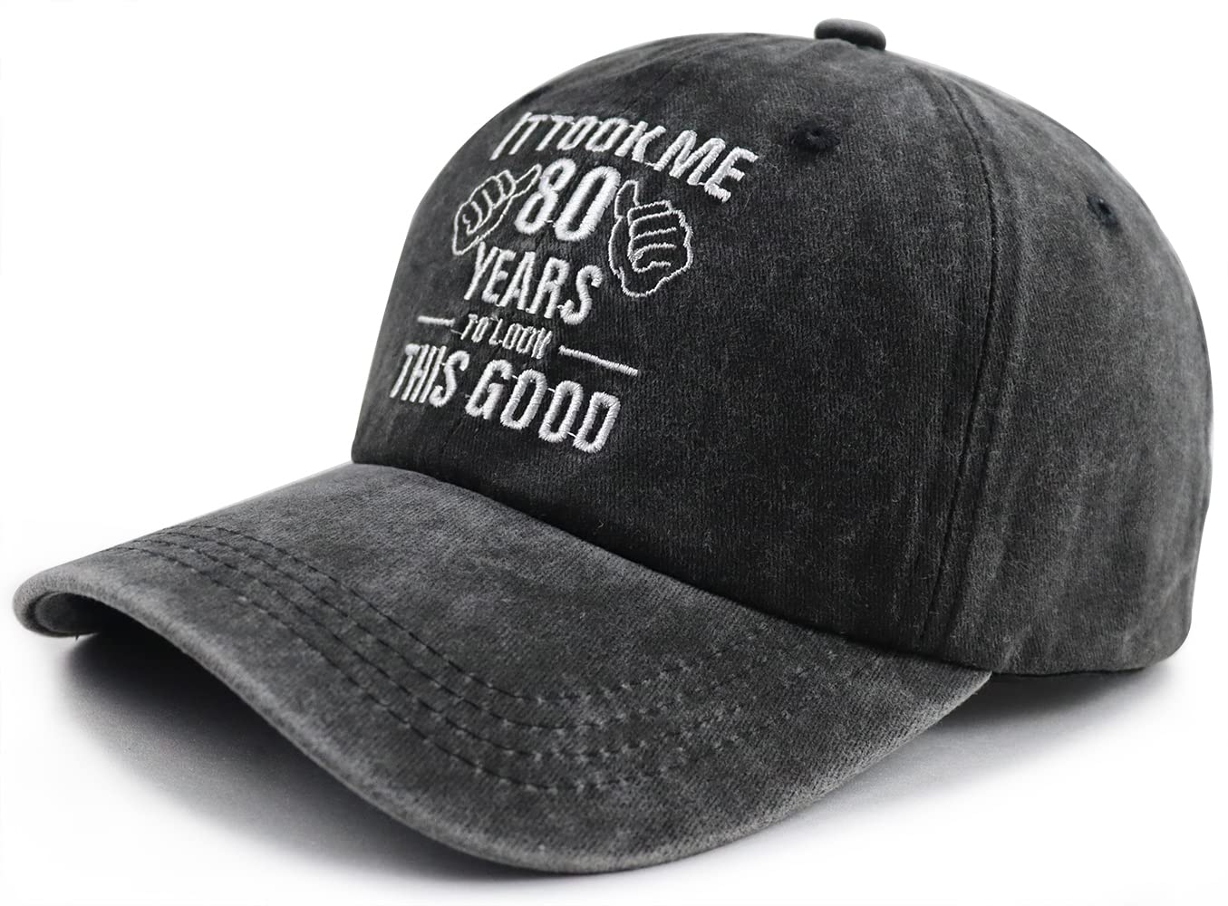 Side view of adjustable back strap on the cap