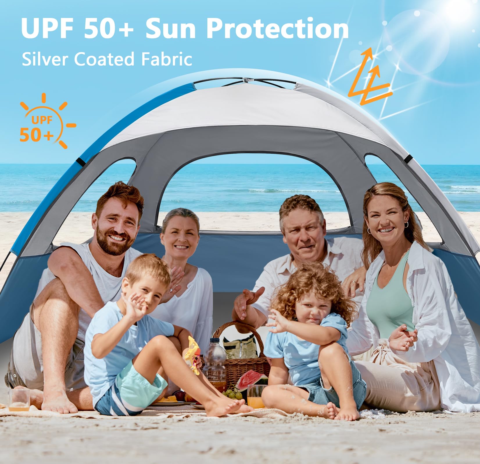 NXONE Beach Tent extended front floor mat for extra space