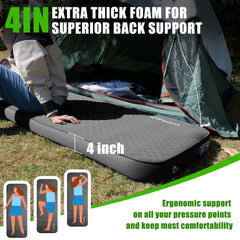 NYECHTO memory foam top surface delivers plush, supportive sleep.