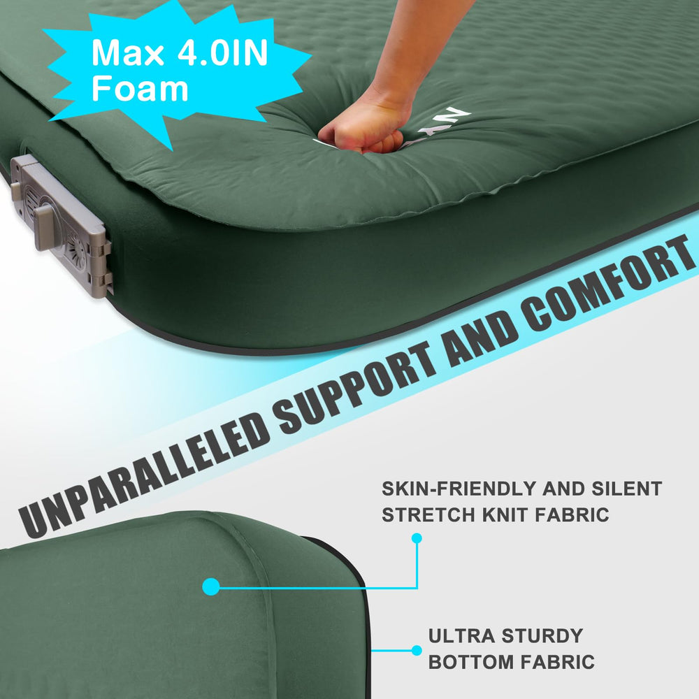 NYECHTO noiseless top layer keeps campsite quiet during shifts.