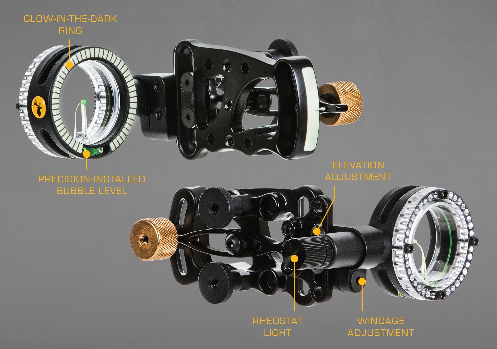 Nylon bushings provide smooth, quiet movement