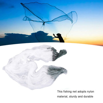 Nylon monofilament cast net 50m length with 3 finger option