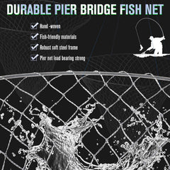 Nylon mesh drop net designed for humane, knotless catches