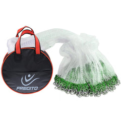 Green nylon monofilament cast net, 8ft, 3/8 inch mesh