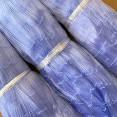 Blue nylon monofilament fishing net, 100m x 2.7m, 2.75 cm mesh