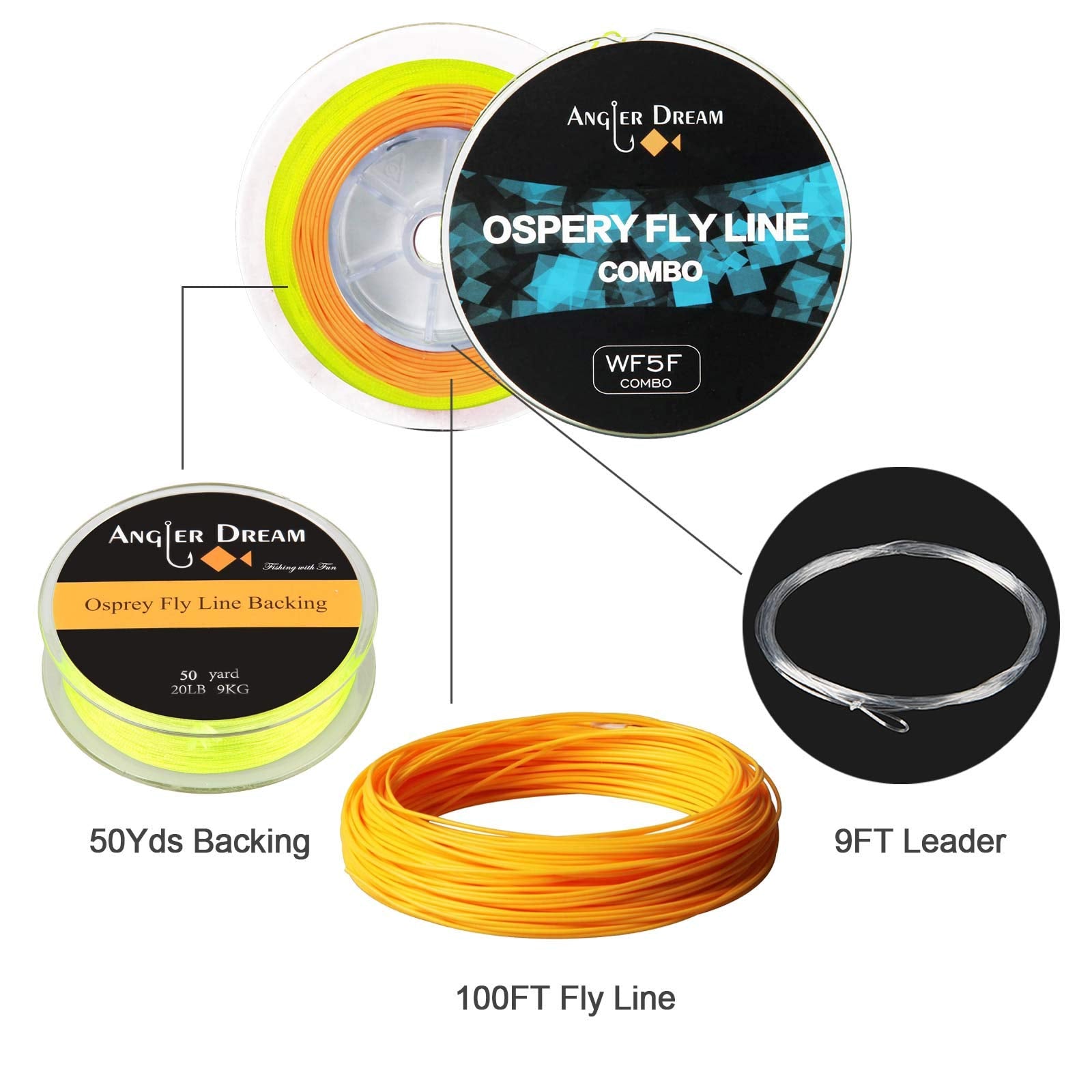 50m nylon tippet for fly fishing