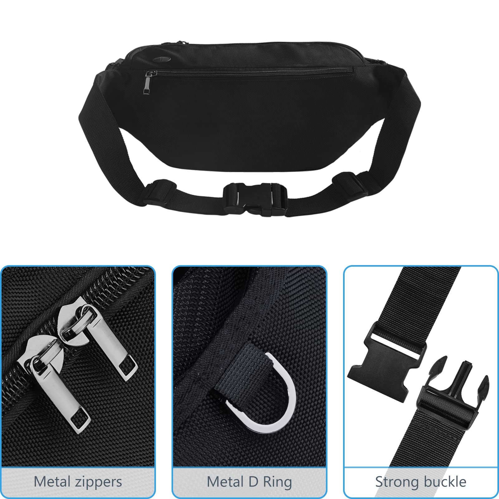 NZII fanny pack interior organization highlights multiple pockets for wallet, phone, keys
