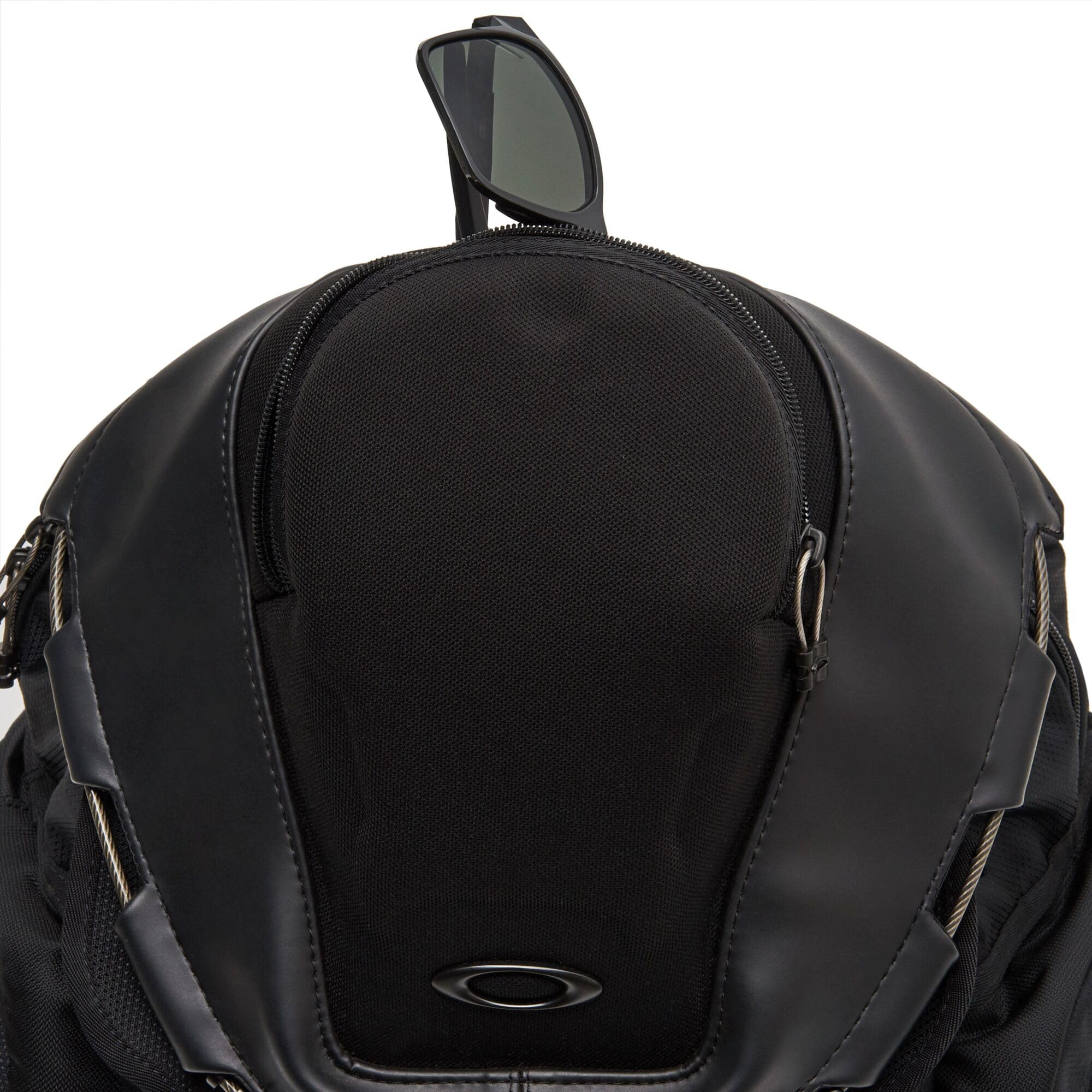 Oakley Kitchen Sink Backpack stealthblack top media pocket protects devices on the go.