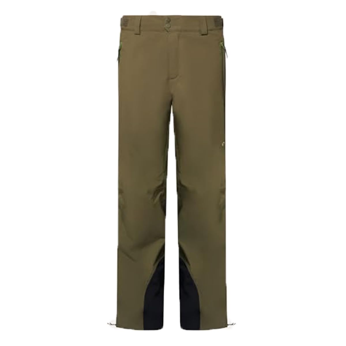 Oakley Mens Kendall Recycled Shell Pant front view in dark brush offering waterproof protection.