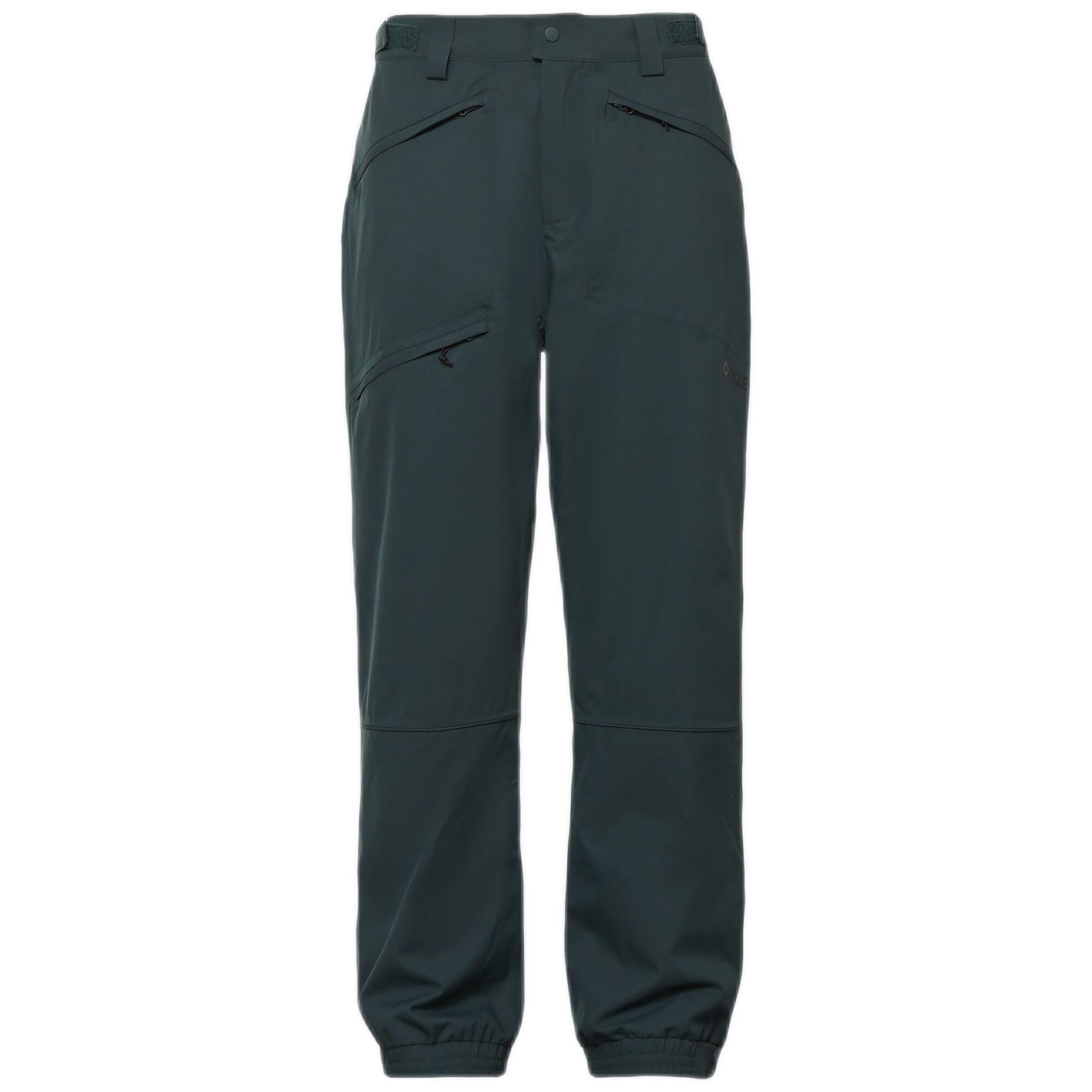 Oakley TNP Evoke RC Shell Pant front view shows rugged outer layer for damp-weather hiking.