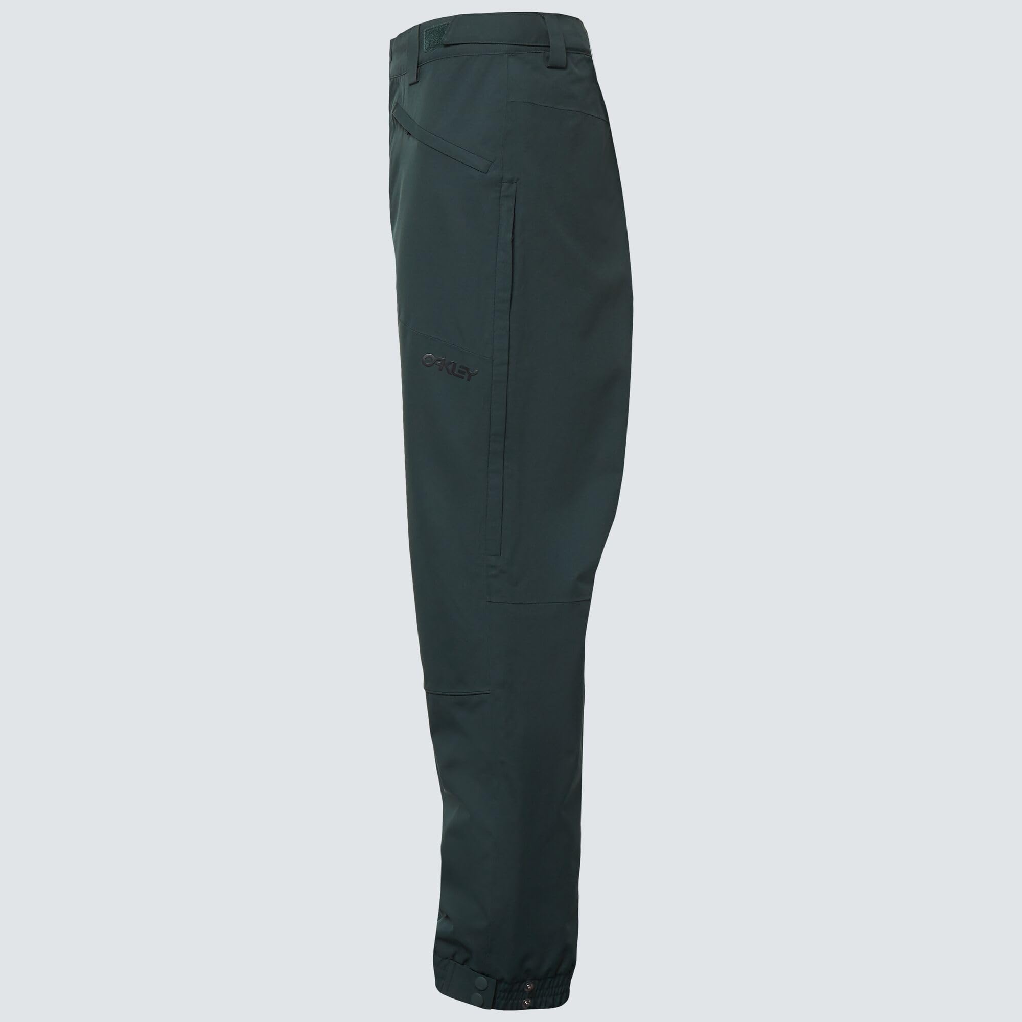 Oakley TNP Evoke RC Shell Pant side pocket view emphasizes secure storage on treks.