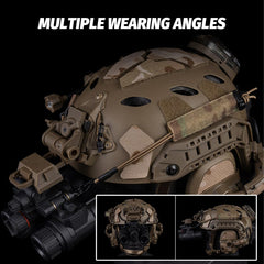 OAREA NVG lanyard shows helmet-mounted compatibility with PVS7-14-31 gear.