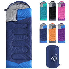 oaskys camping sleeping bag with 3 season outer for weather protection and warmth