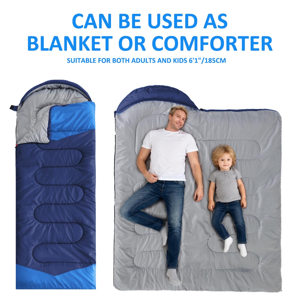oaskys sleeping bag bottom zip allows foot airflow on warmer evenings