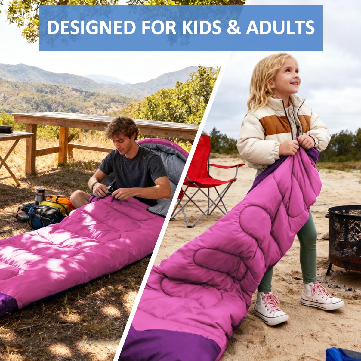 oaskys camping sleeping bag compression sack helps compact storage and easy transport.