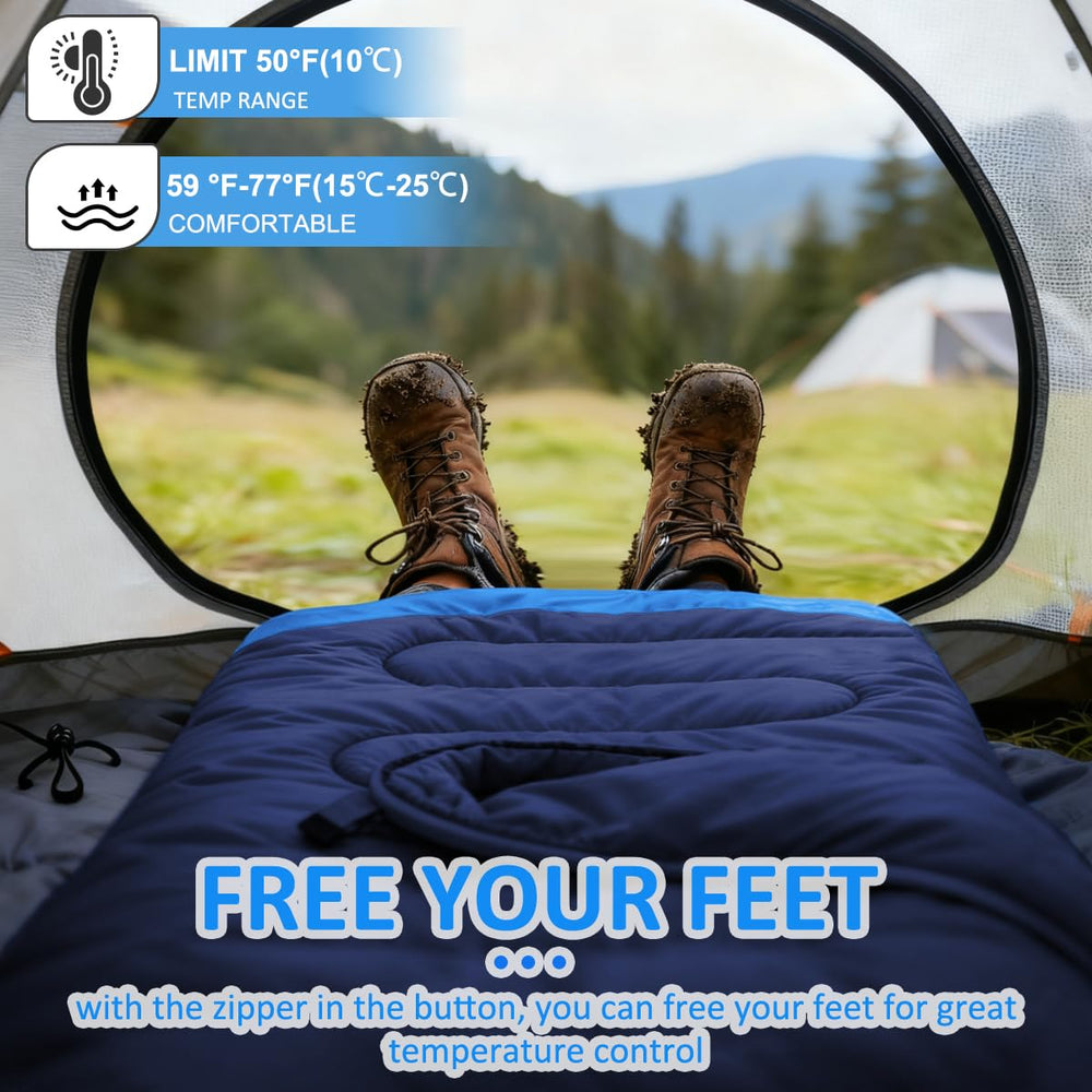 oaskys sleeping bag dimensions show generous length for adults and kids
