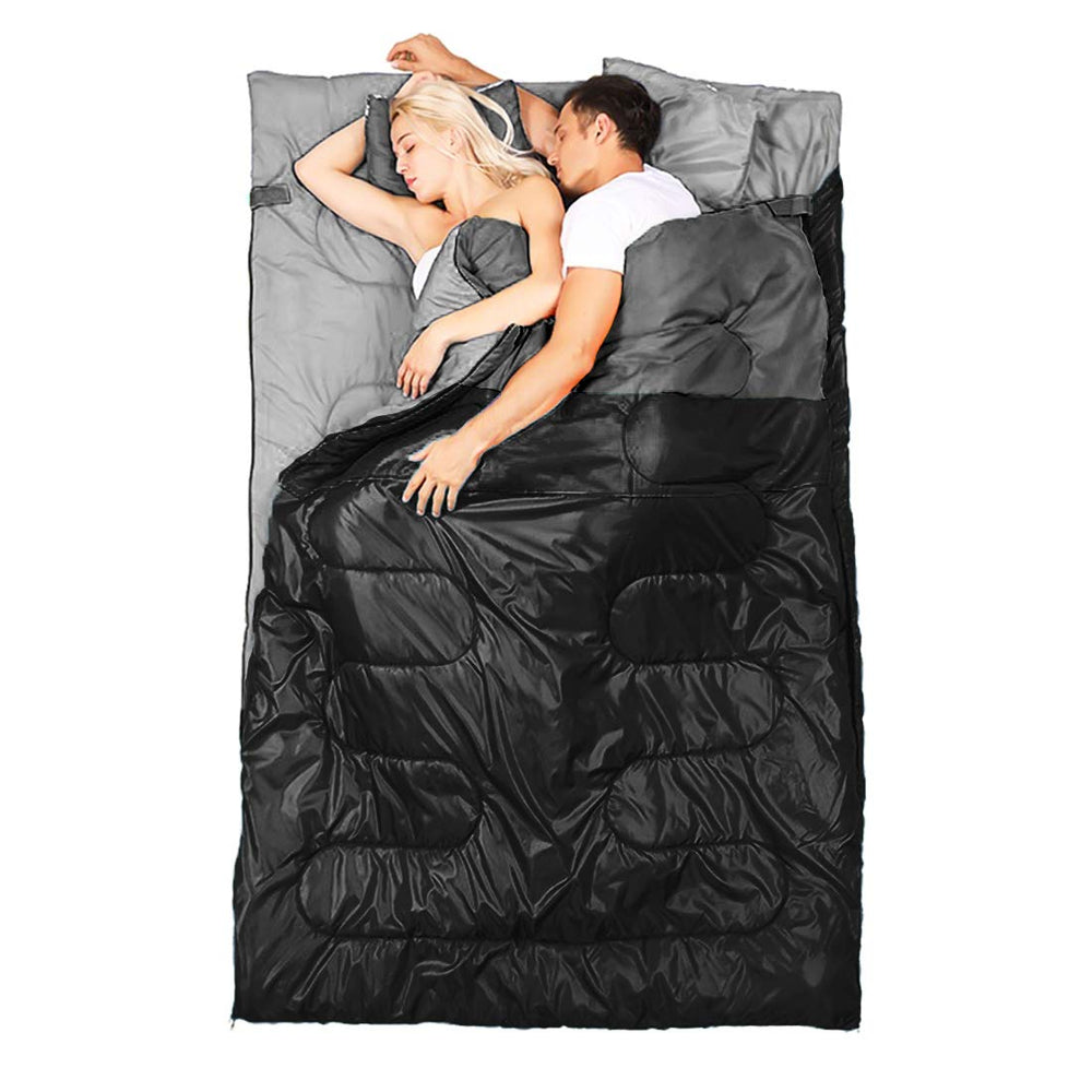 oaskys double sleeping bag wipe-clean fabric makes cleanup quick after adventures