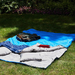 oaskys sleeping bag two pillows ready for cozy warmth