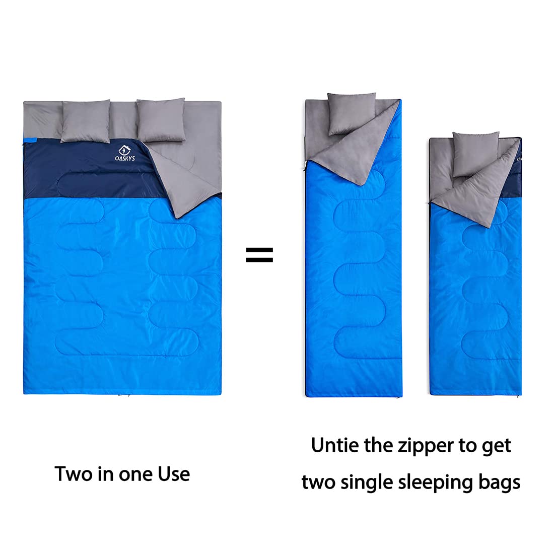 oaskys weatherproof shell sleeping bag in damp night conditions