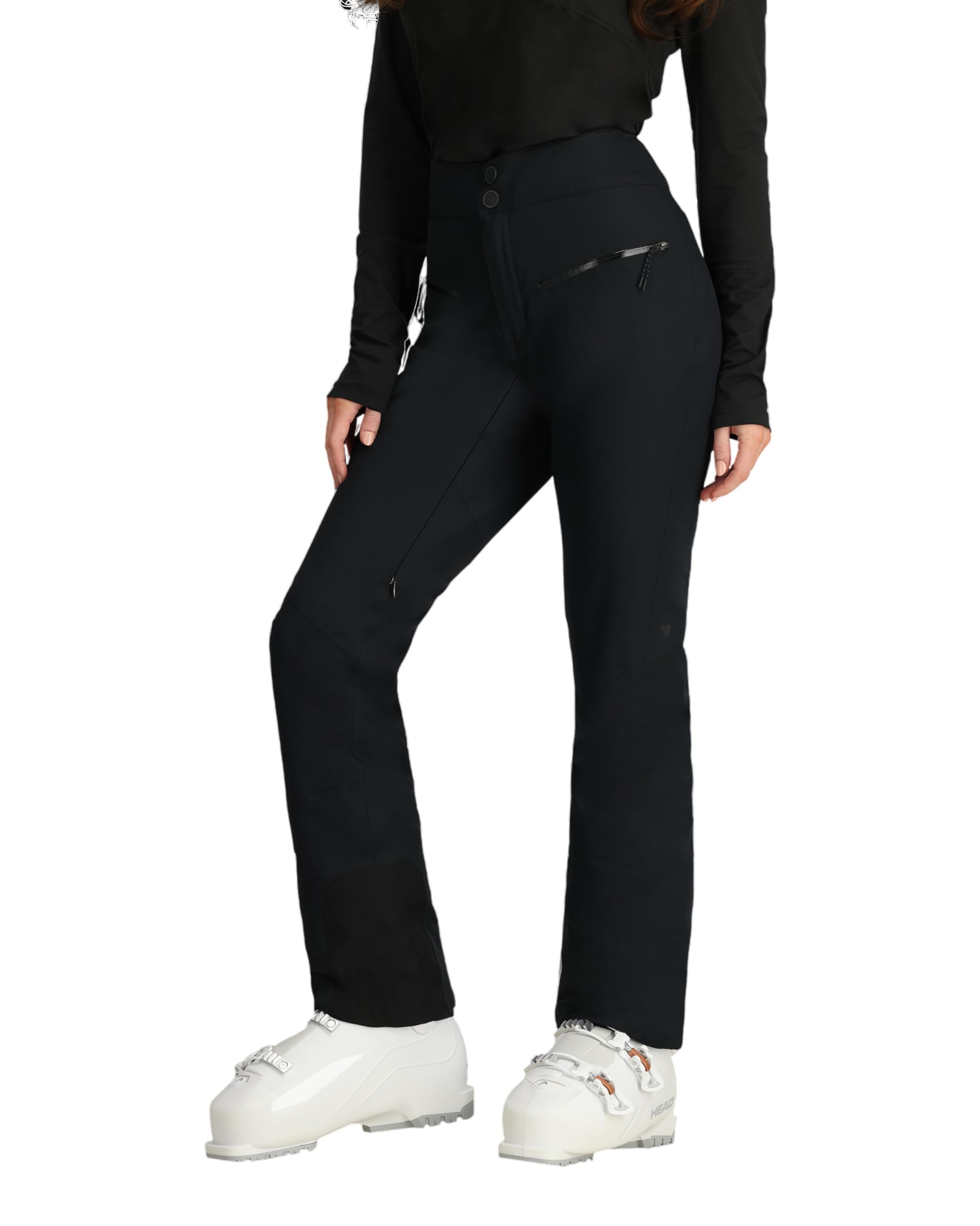 Obermeyer Bliss Pants back view highlighting contoured back waistband for secure fit.
