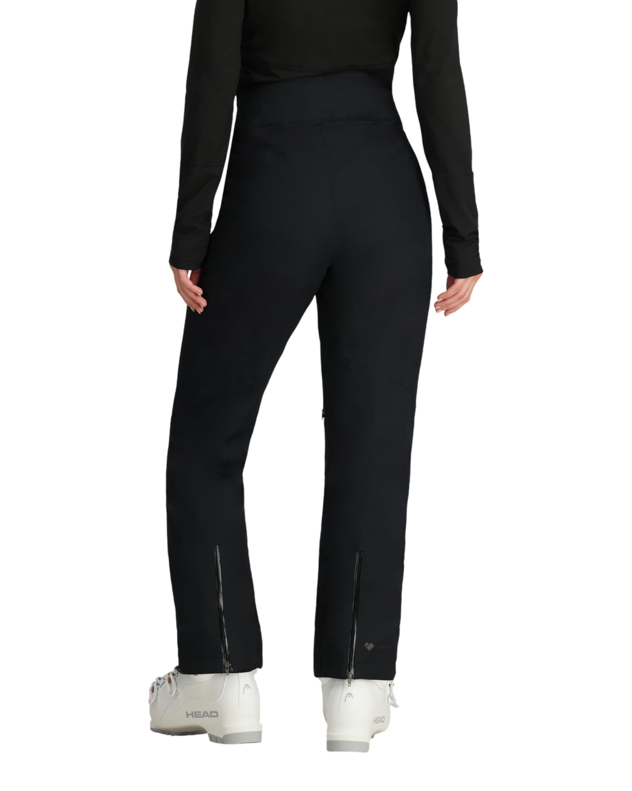 Obermeyer Bliss Pants side view with zip detail for easy on/off and protection.