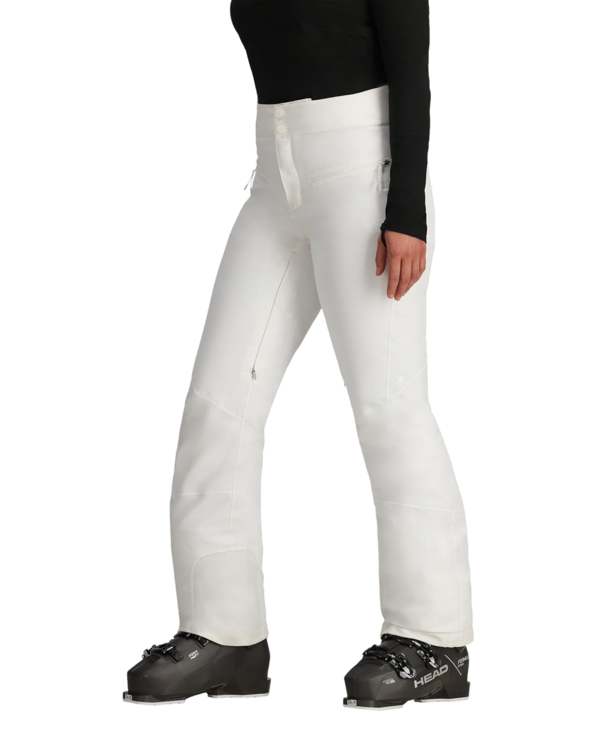 Obermeyer Bliss ski pants back view highlights reinforced hems and durable construction