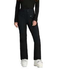 Obermeyer Womens Bliss ski pants front view in black long 12L for all-day warmth