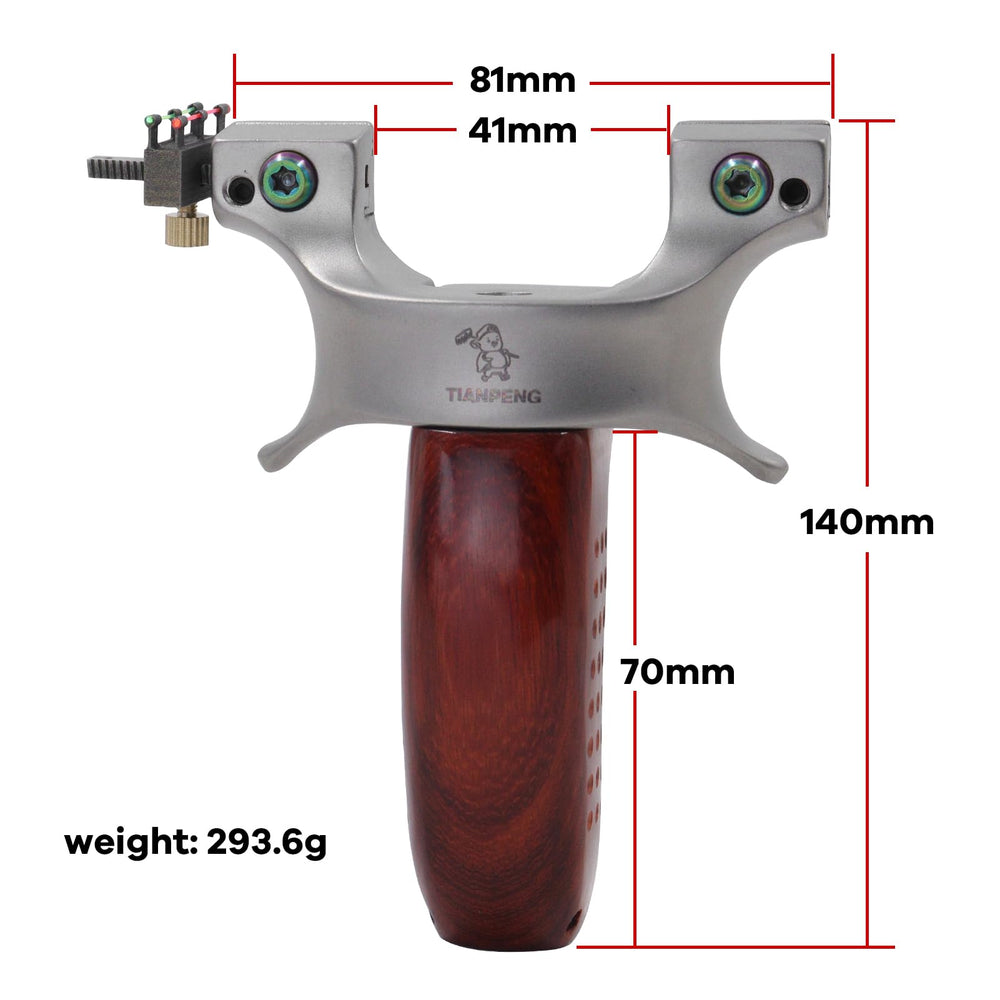 Obert slingshot adjustable aim points for enhanced targeting during practice