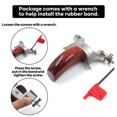 Obert slingshot band installation demonstrating quick setup