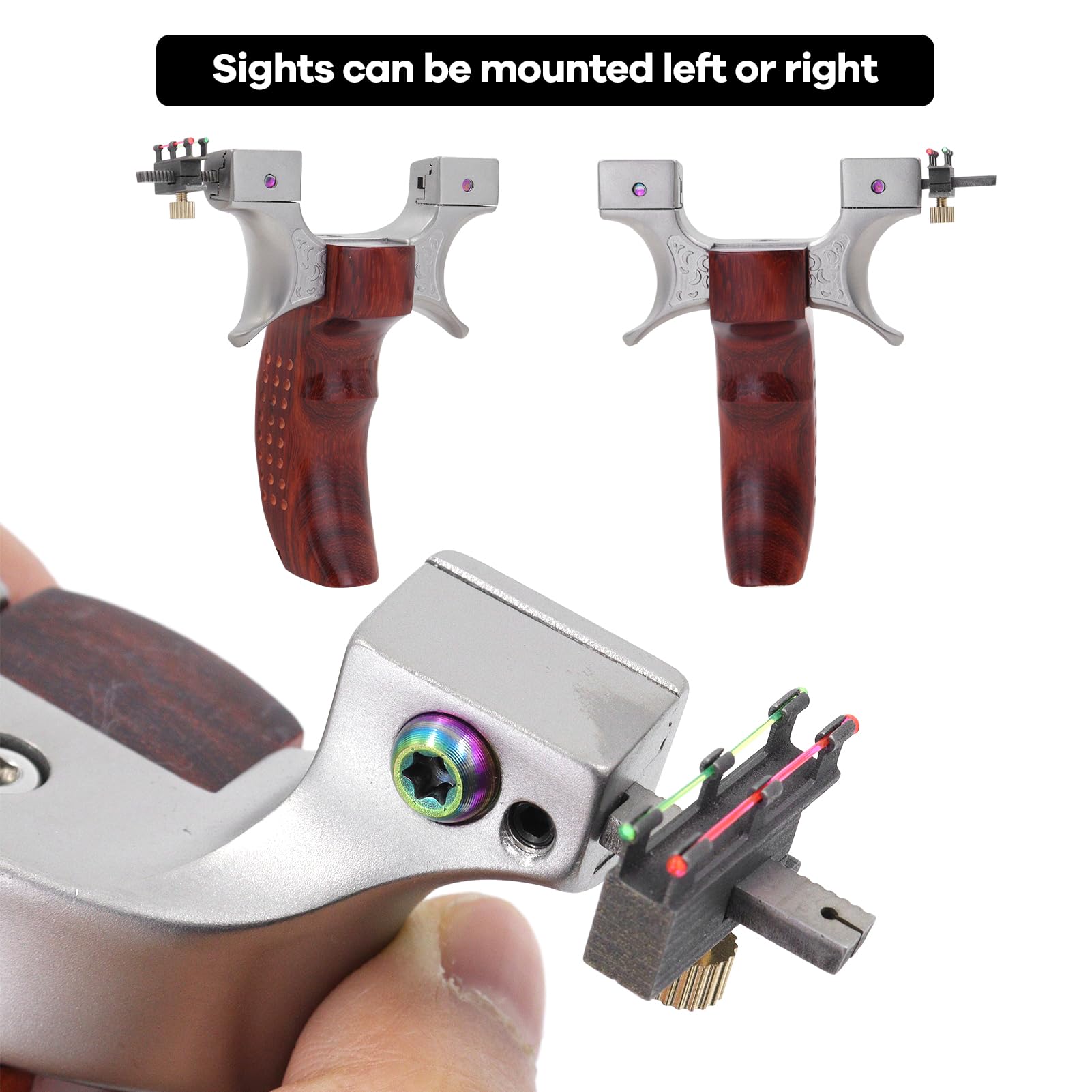 Obert slingshot bead pouch supports 8-15 mm projectiles for versatile targets