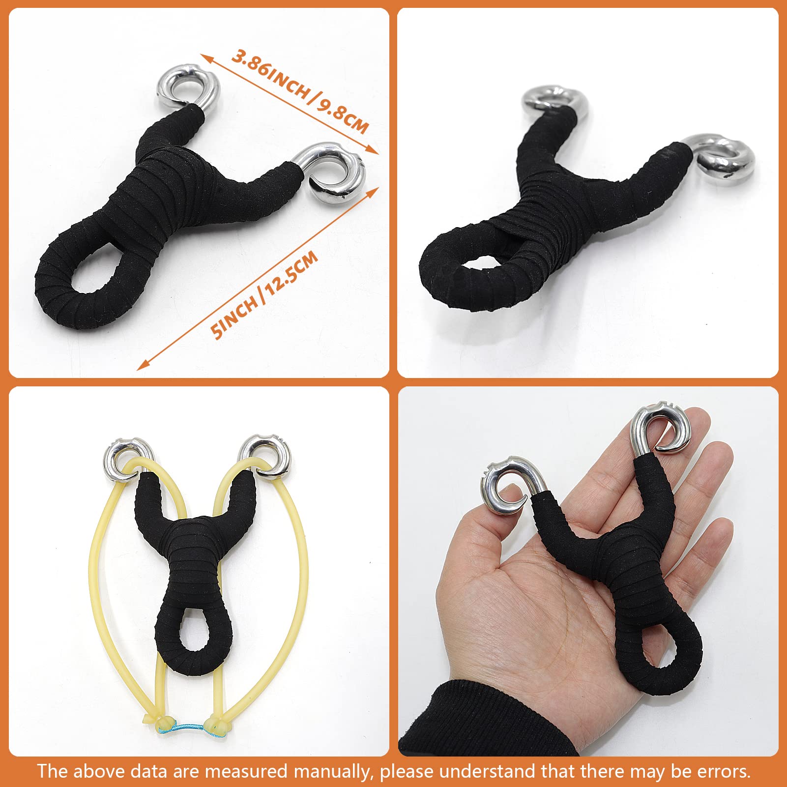 Obert slingshot with ergonomic handle highlights comfortable grip for extended shooting sessions.