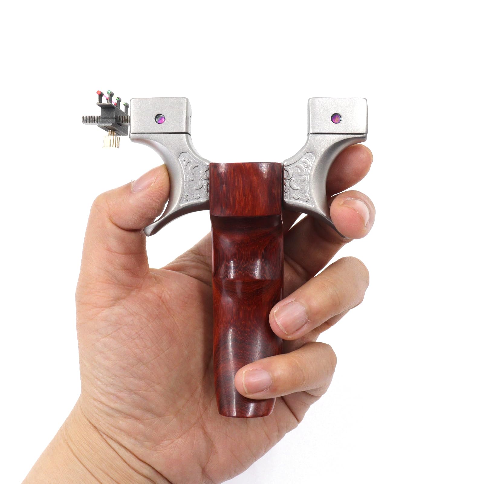 Obert slingshot wooden handle provides comfortable, lightweight grip