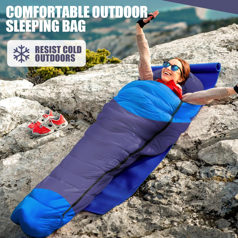 OBTANIM sleeping bag includes a compression bag for easy carry
