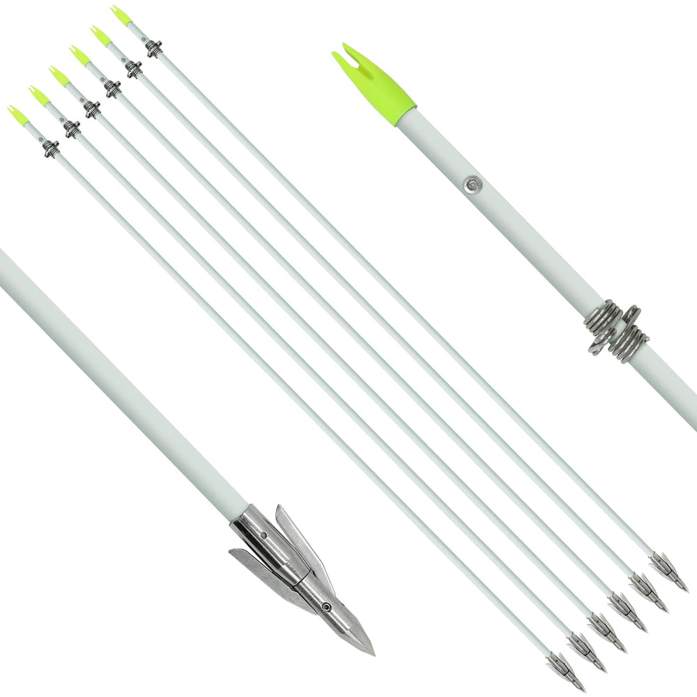 OBTOUTDOOR bowfishing arrow 36inch glass fiber shaft for durable outdoor fishing.