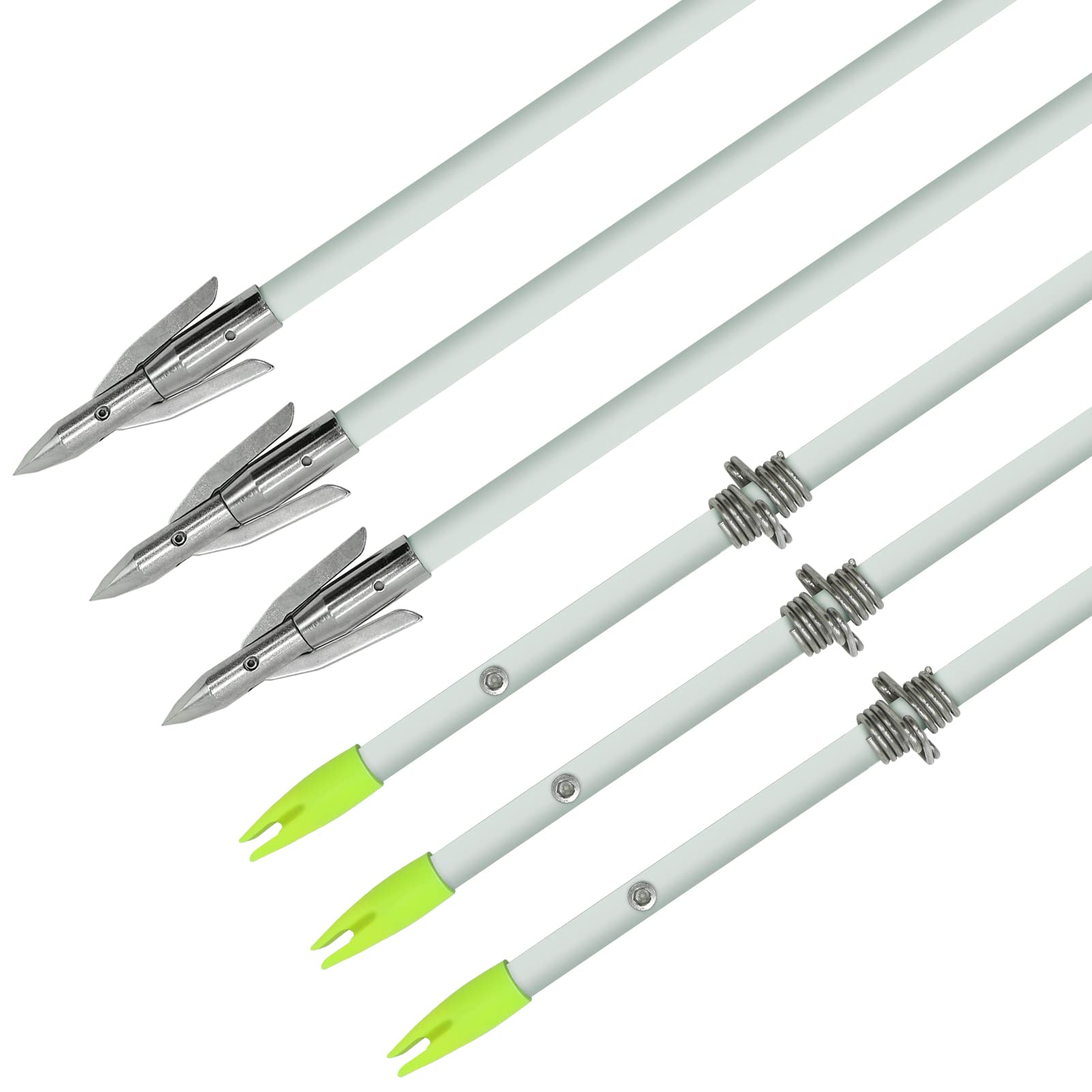 OBTOUTDOOR bowfishing arrow metal spring sliding sleeve improves safe, smooth setup.