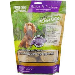 OC Raw Dog freeze-dried rabbit sliders 14oz, close-up of bite-sized pieces for training and tasty rewards.