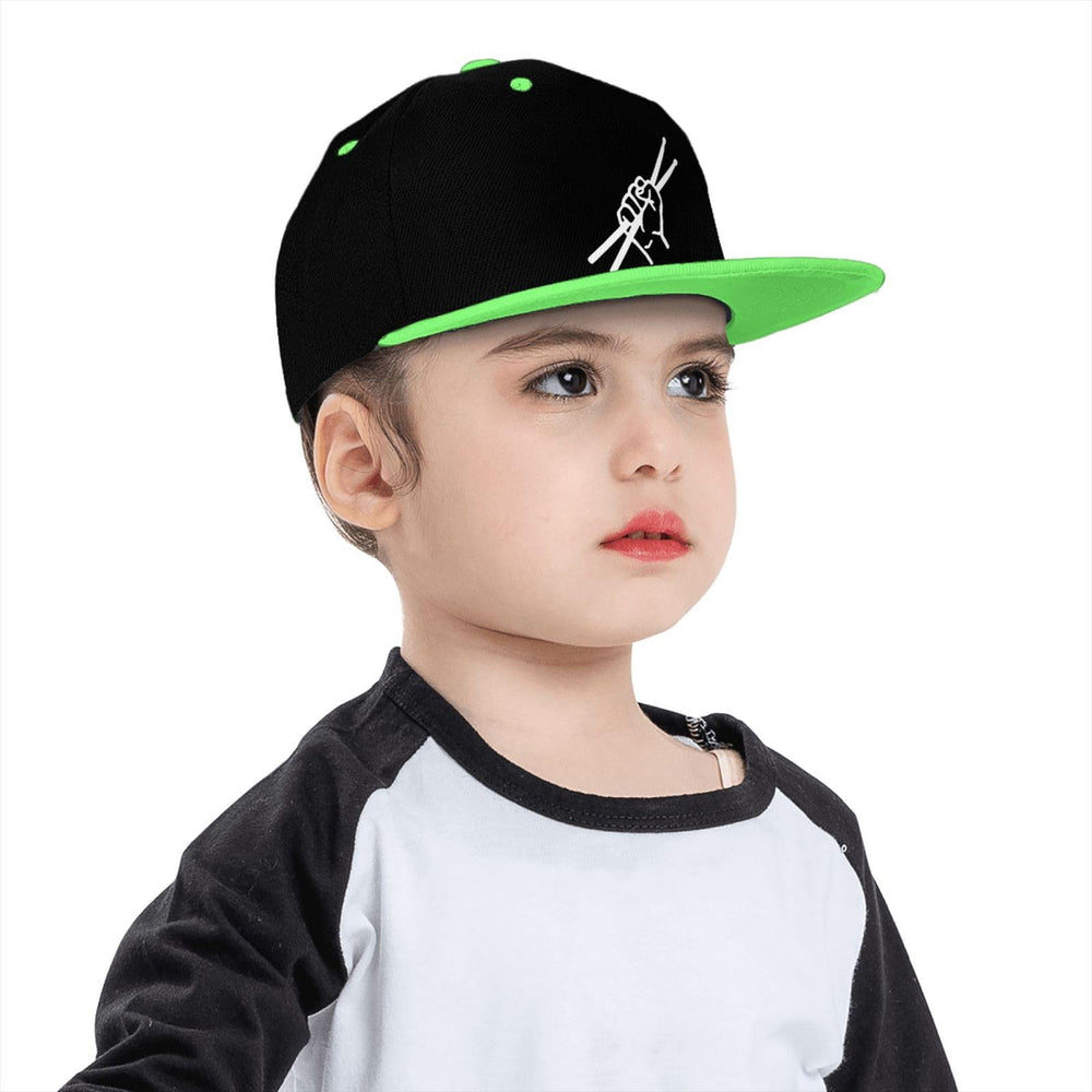 OCALL Drumsticks Drummer Snapback Hat green worn with streetwear outfits