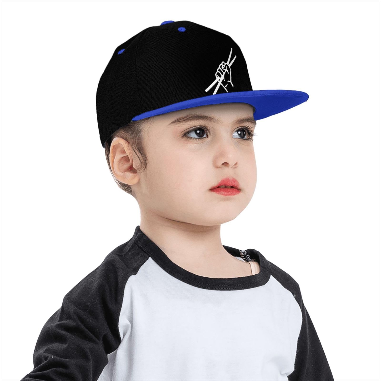OCALL Drumsticks Flat Brim Hat Blue travel-friendly option for daily errands.
