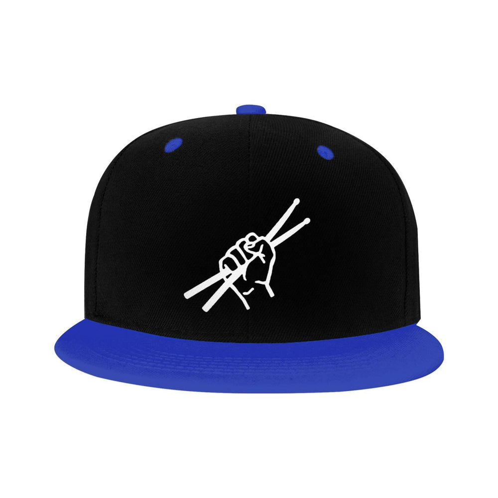 OCALL Drumsticks Flat Brim Hat Blue front view with clean lines for versatile styling.