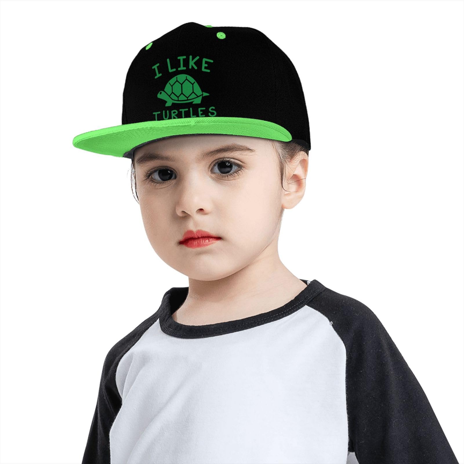 OCALL I Like Turtles daily-outdoor-use green hat shown outdoors.